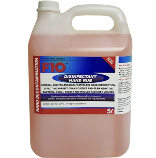 [E009482] F10 Disinfectant Hand Rub 5 L 