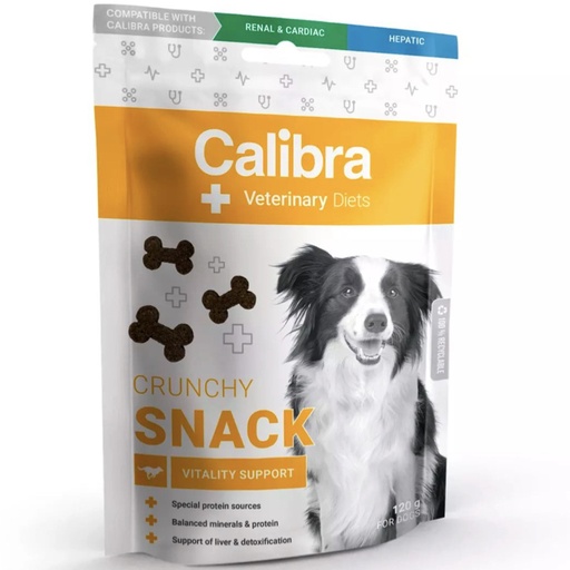 [E015155] Calibra VD Dog Crunchy Snack Vitality Support 120g