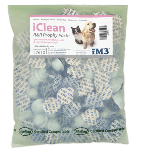 [E016169] iClean Bubblegum Prophy Paste 2g x 100 cups, 1 prophy ring