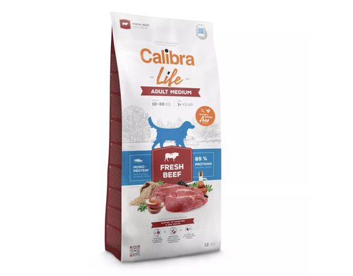 [E016232] Calibra Dog Life Adult Medium Fresh Beef 12kg