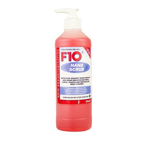 [E000394] F10 Hand Scrub With Pump 500 ML