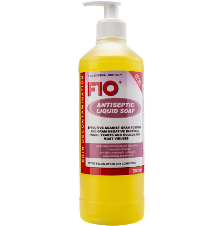[E000396] F10 Antiseptic Liquid Soap With Pump 500 ML
