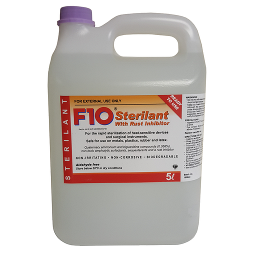 [E000398] F10 Ready To Use Cold Sterilant With Rust Inhibitor 5 L