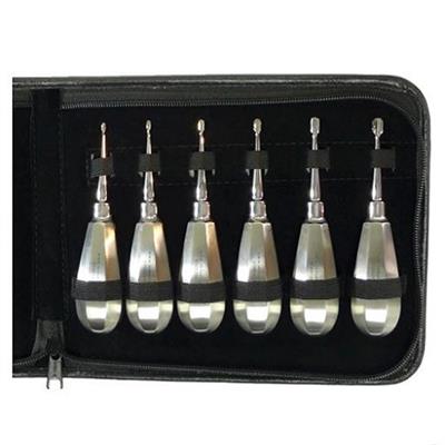 [E000701] Set Of 6 Winged Elevators - Stubby Handle (Sh)