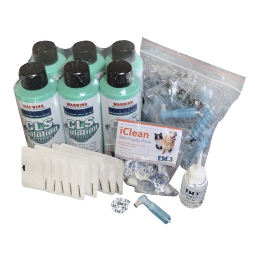 [E000755] Consumable Kit For Dental Machines: 5 X 701L, 702L, #4 & #6 Dental Burs, 25 X R&R Polishing Cups, 25