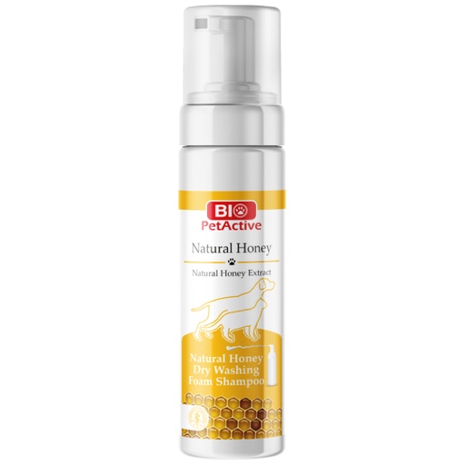 [E008740] Bio PetActive Natural Honey Dry Washing Foam Shampoo 200ml