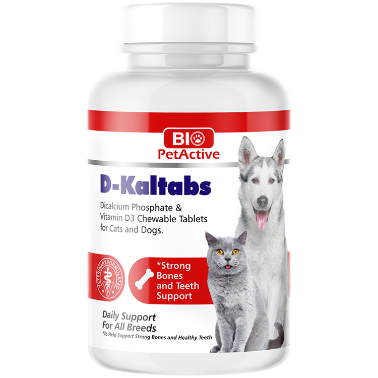 Bio PetActive D-Kaltabs Calcium Tablets for Cats and Dogs