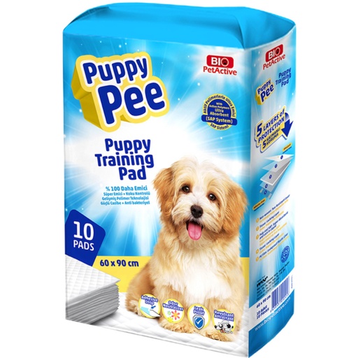 [E009294] Bio PetActive Puppy Pee 60x60 (Puppy Training Pads) 10Pcs