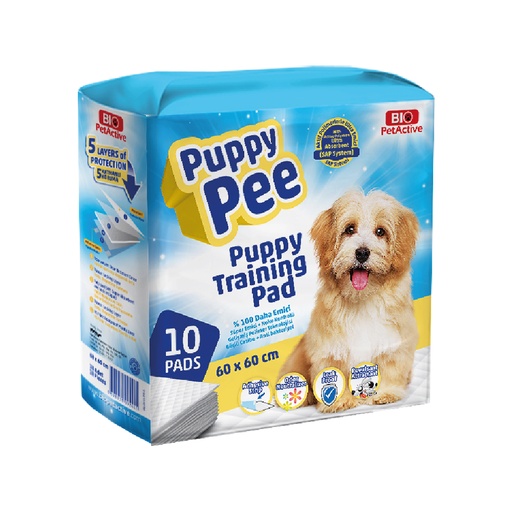 [E009295] Bio PetActive Puppy Pee 60x90 (Puppy Training Pads) 10Pcs 