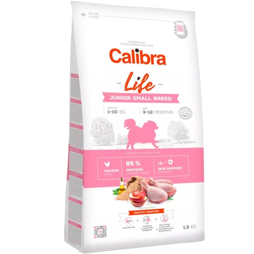 [E009921] Calibra Dog Life Junior Small Breed Chicken 6kg
