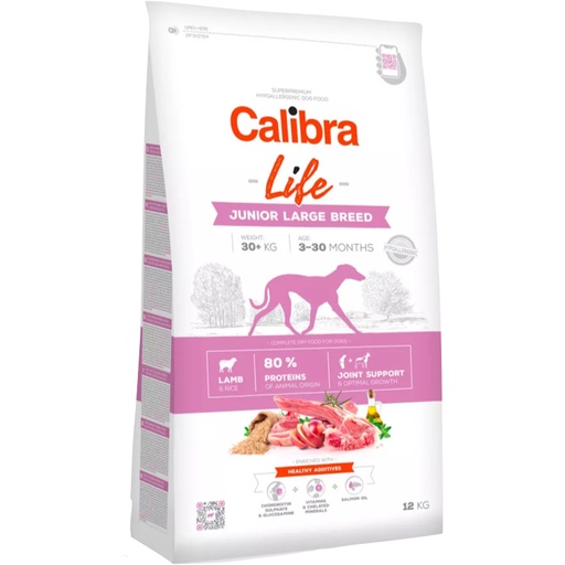 [E009929] Calibra Dog Life Junior Large Breed Lamb 12kg