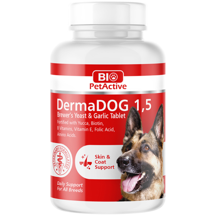 [E009977] Bio PetActive Dermadog Garlic &amp; Brewer's Yeast Tablet 0.5 150tabs 