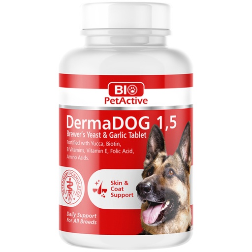 [E009977] Bio PetActive Dermadog Garlic & Brewer's Yeast Tablet 1.5 150tabs