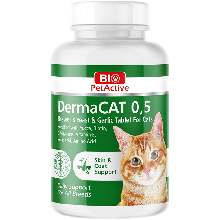 [E009978] Bio PetActive Dermacat Garlic &amp; Brewer's Yeast Tablet 0.5 150tabs