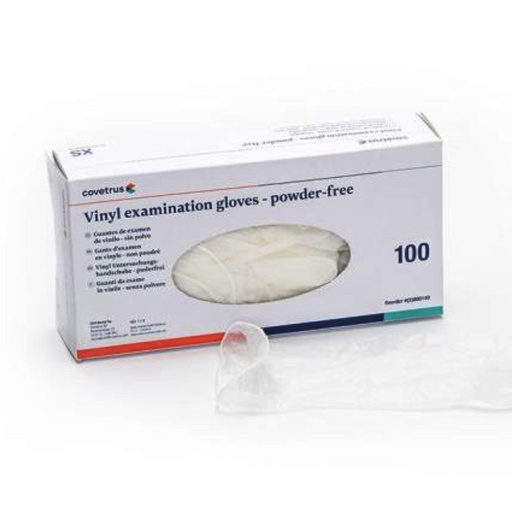 [E010365] Vinyl examination gloves, powder-free, medium 100/bx