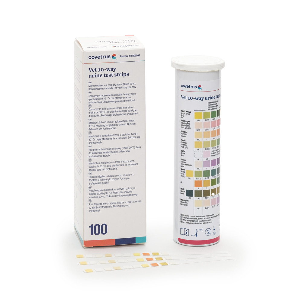 Vet Urine Test strips 10 way, 100 strips