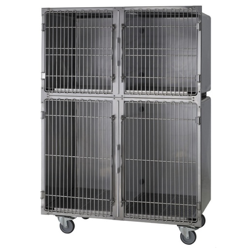 [E013060] 4 Place Steel Cage CR 04 (W=1220 x D=700 X H=1680) w/ wheels