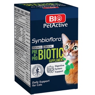 Bio PetActive Synbioflora Pre+Probiotics for Cats 60chewable tablets