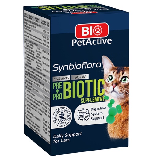 [E013376] Bio PetActive Synbioflora Pre+Probiotics for Cats 60chewable tablets