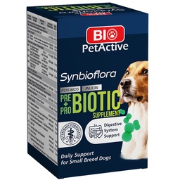 [E013377] Bio PetActive Synbioflora Pre+Probiotics for Small Breed Dogs 60chewable tablets