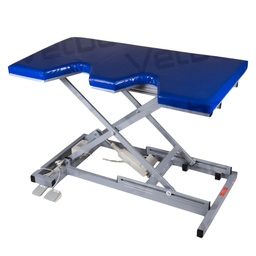 [E013619] Veterinary Ultrasound Table on wheels 1320х720 (330-1130) mm with electric drive &amp; soft tabletop