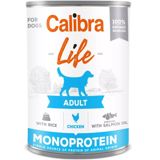 [E013759] Calibra Dog Life Can Adult Chicken with Rice 400g