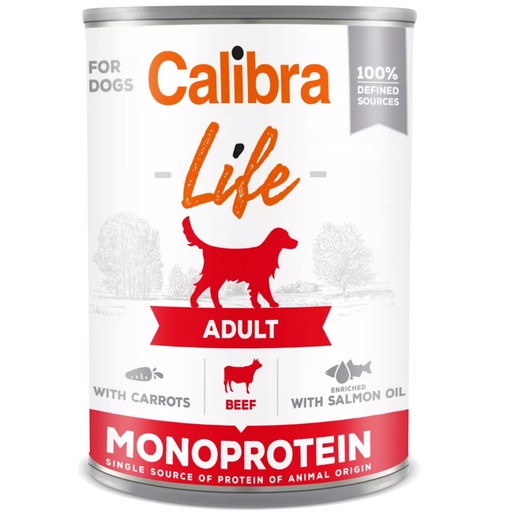 [E013761] Calibra Dog Life Can Adult Beef with Carrots 400g