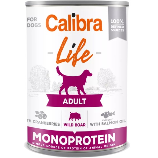 [E013762] Calibra Dog Life Can Adult Wild Boar with Cranberry 400g