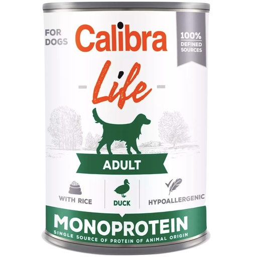 [E013763] Calibra Dog Life Can Adult Duck with Rice 400g
