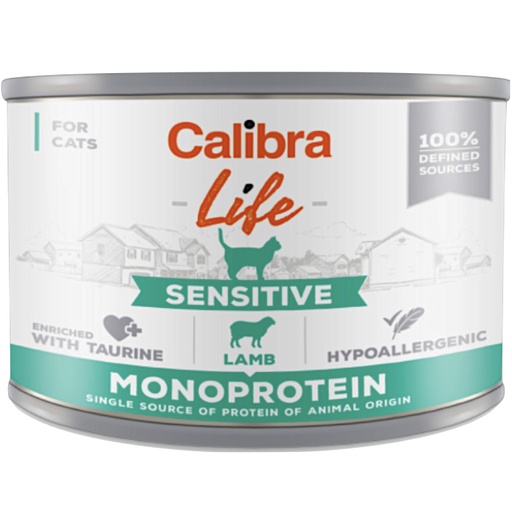 [E013770] Calibra Cat Life Can Sensitive Lamb 200g