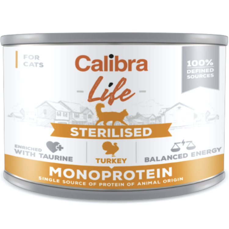 Calibra Cat Life Can Sterilised Turkey 200g