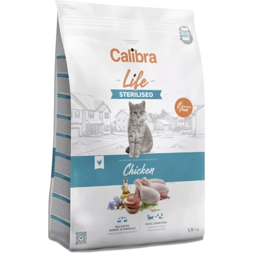 [E013992] Calibra Cat Life Sterilised Chicken 1,5kg