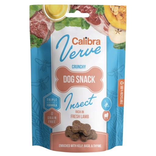 [E014001] Calibra Dog Verve Crunchy Sn. Insect&Fresh Lamb 150g