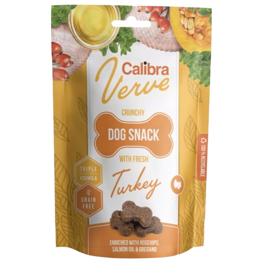[E014005] Calibra Dog Verve Crunchy Snack Fresh Turkey 150g