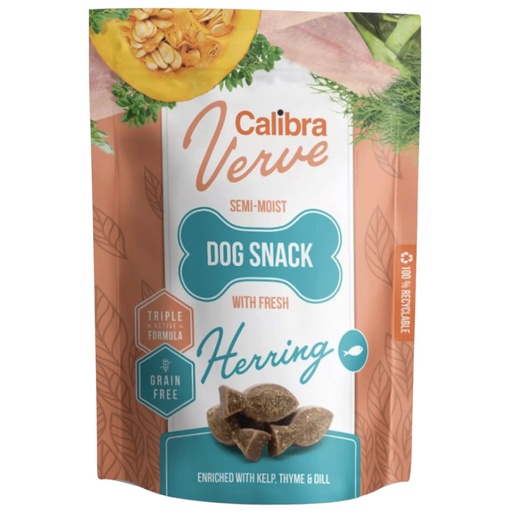 [E014007] Calibra Dog Verve Semi-Moist Snack Fresh Herring 150g