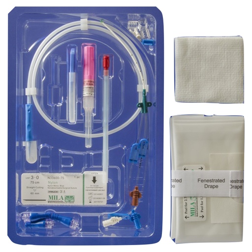 [E014928] Milacath Double Lumen 7Fr x 15cm 16in