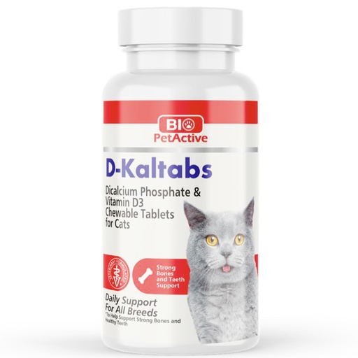 [E015106] Bio PetActive D-Kaltabs Cat (Calcium tablets for cats) 60tabs