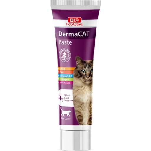 [E015108] Bio PetActive Dermacat Paste Skin & Coat Support for Cats 100ml