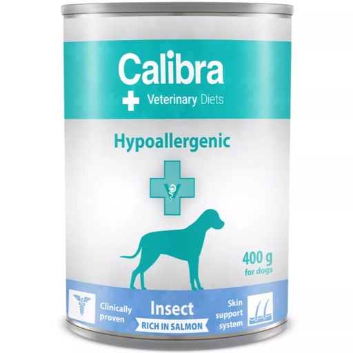 [E015212] Calibra VD Cans Dog Hypoallergenic Insect & Salmon 400g
