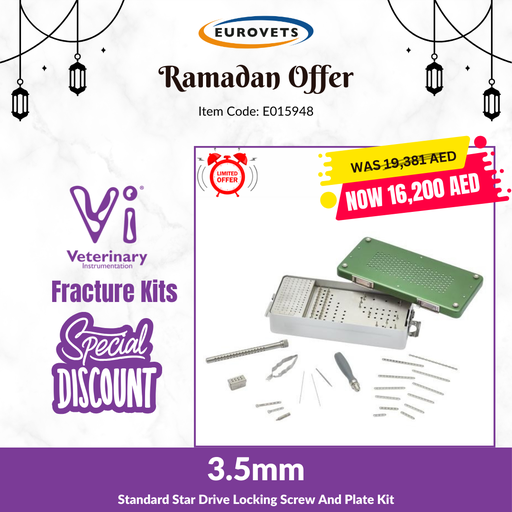 [E015948] 3.5mm Standard Star Drive Locking Screw and Plate Kit