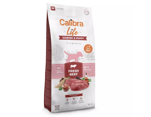 [E016236] Calibra Dog Life Starter & Puppy Fresh Beef 12kg
