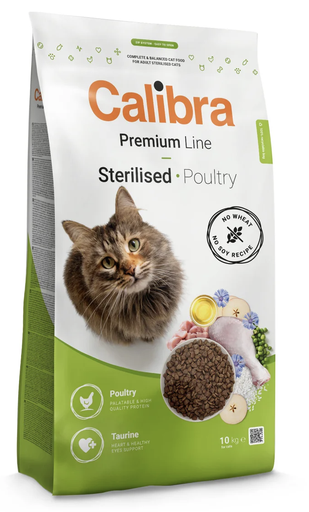 [E017115] Calibra Cat Premium Line Sterilised Poultry 10kg