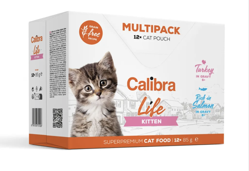 [E017812] Calibra Cat Life Pouch Kitten Multipack 12x85g
