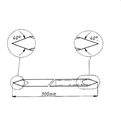 [E003947] Bone Pin Trochar 5/32 4.0mm Diam 300mm Long