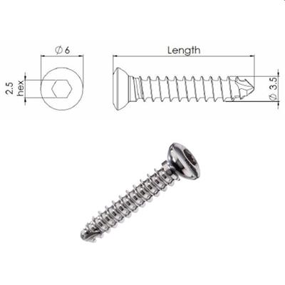 [E004052] Csst Self Tapping Hex Screw 3.5 12mm Ss