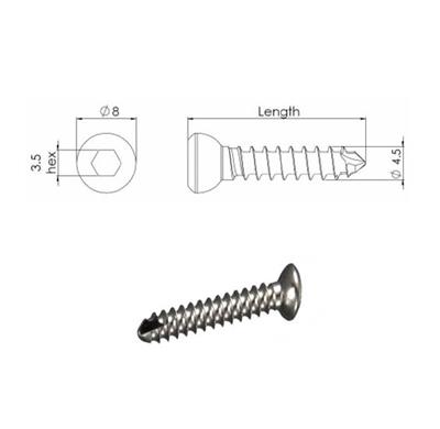 [E004107] Csst Self Tapping Hex Screw 4.5 50mm Ss