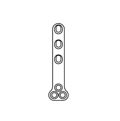[E004194] T-Plate 2.0mm, 6 Holes, 36mm