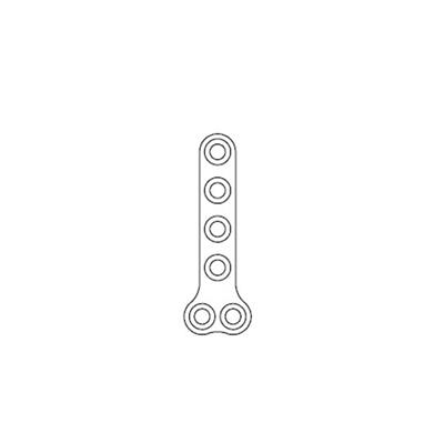[E004195] T-Plate 2.7mm, 6 Holes, 39mm