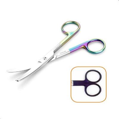 [E004461] VI Dressing Scissors Serrated Blunt/Blunt Cvd  5" Purple
