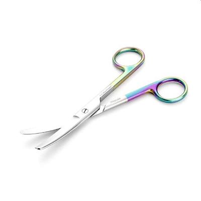 [E004462] VI Dressing Scissors Serrated Blunt/Blunt Cvd  5" Rainbow